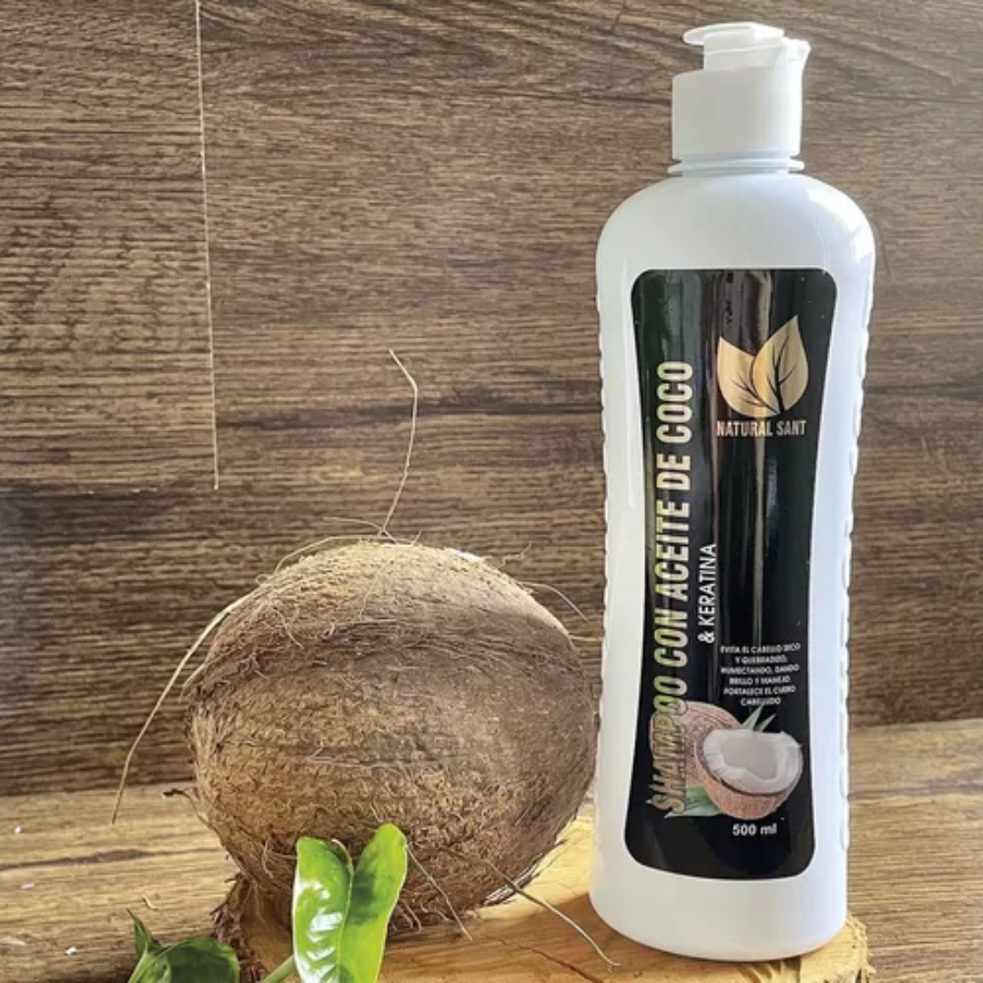 Shampoo con Aceite de Coco, Natural Sant