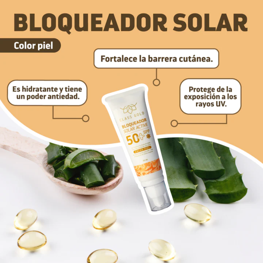 Bloqueador Facial Color piel Class Gold