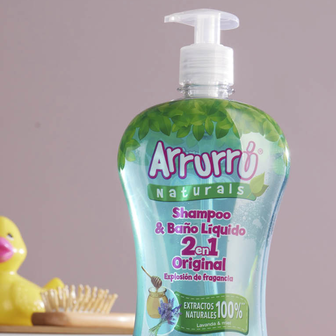 Shampoo & Baño Líquido 2 en 1, Arrurú